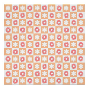 Prüfmuster für Hippie-Blume Poster