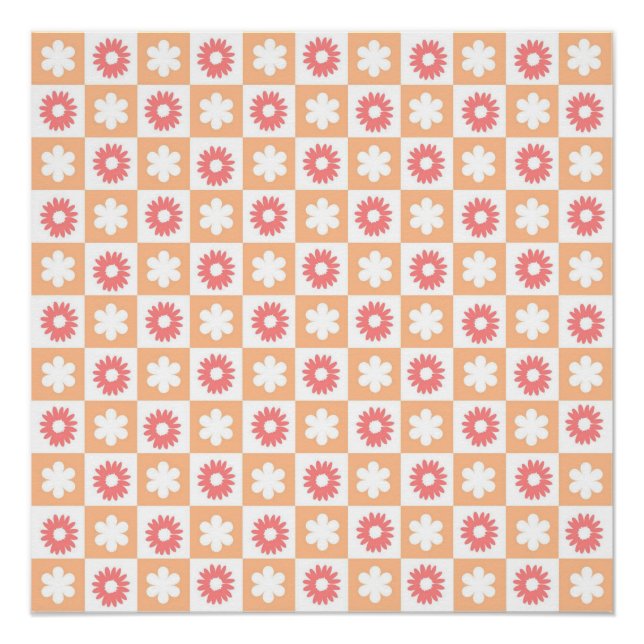 Prüfmuster für Hippie-Blume Poster (Vorderseite)