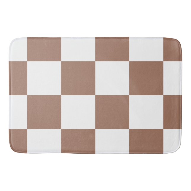 Prüfmuster in Weiß und Mocha Mousse Badematte (Vorderseite)