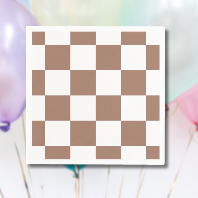 Prüfmuster in Weiß und Mocha Mousse Serviette (Von Creator hochgeladen)
