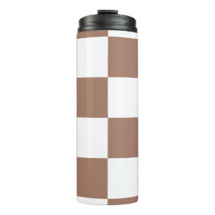 Prüfmuster in Weiß und Mocha Mousse Thermosbecher