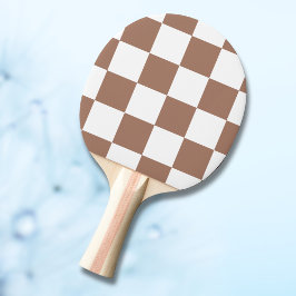 Prüfmuster in Weiß und Mocha Mousse Tischtennis Schläger