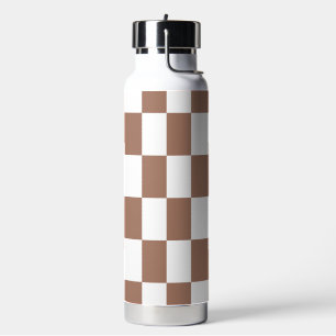 Prüfmuster in Weiß und Mocha Mousse Trinkflasche