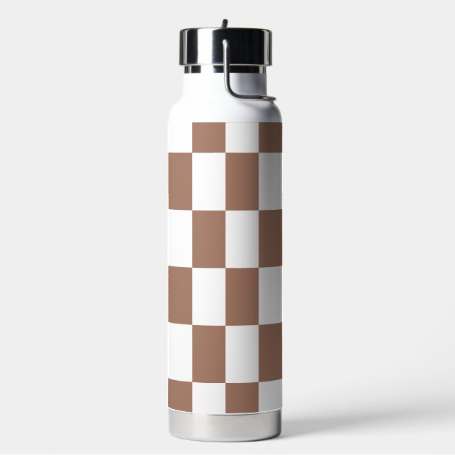 Prüfmuster in Weiß und Mocha Mousse Trinkflasche (Links)