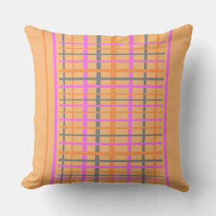 Prüfmuster Kust. Orange Throw Pillow Kissen