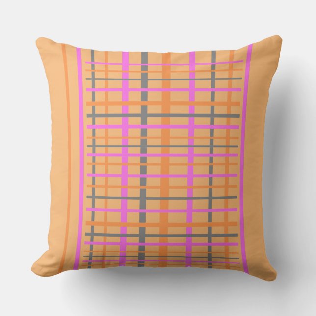 Prüfmuster Kust. Orange Throw Pillow Kissen (Vorderseite)