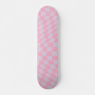 Prüfmuster Lilac Pink Karo Checkerboard Skateboard