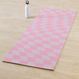 Prüfmuster Lilac Pink Karo Checkerboard Yogamatte