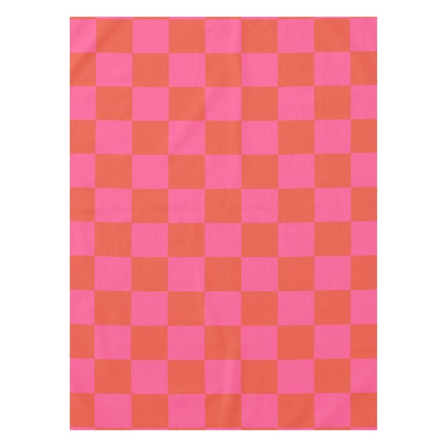 Prüfpappe Prüfmuster in Rosa und Orange  Tischdecke (Vorderseite)