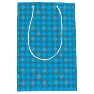 Prüfpatches Muster 01 w Lblue BG Mittlere Geschenktüte