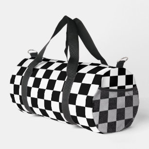 Prüfquadrat Schwarz-Weiß-Geometrie Duffle Bag