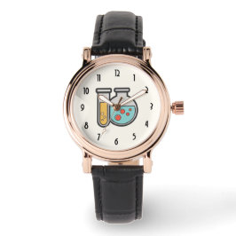 Prüfrohr und Beaker für die Chemie Armbanduhr