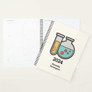 Prüfrohr und Beaker für die Chemie Planer