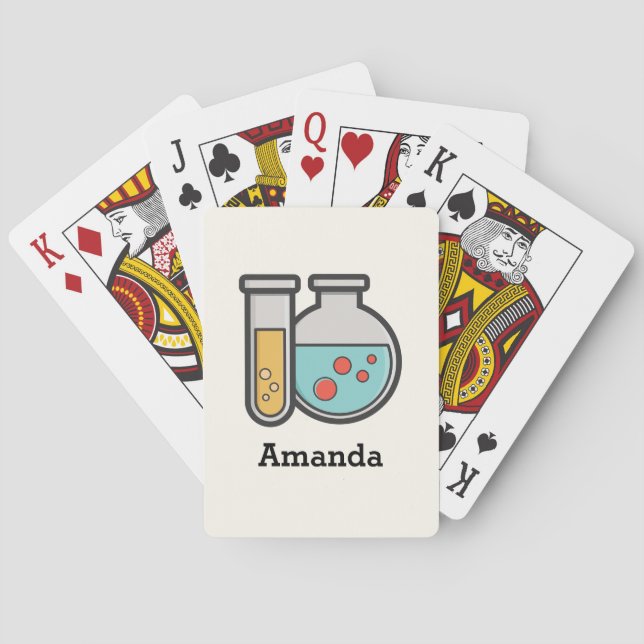 Prüfrohr und Beaker für die Chemie Spielkarten (Rückseite)