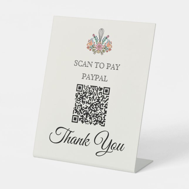 Prüfung der Bäckerei auf QR-Code Sockelschild (Vorderseite)