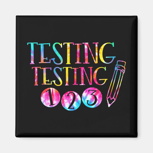 Prüfung des Farbtesttages Lehrer 1-2-3 Magnet (Vorne)