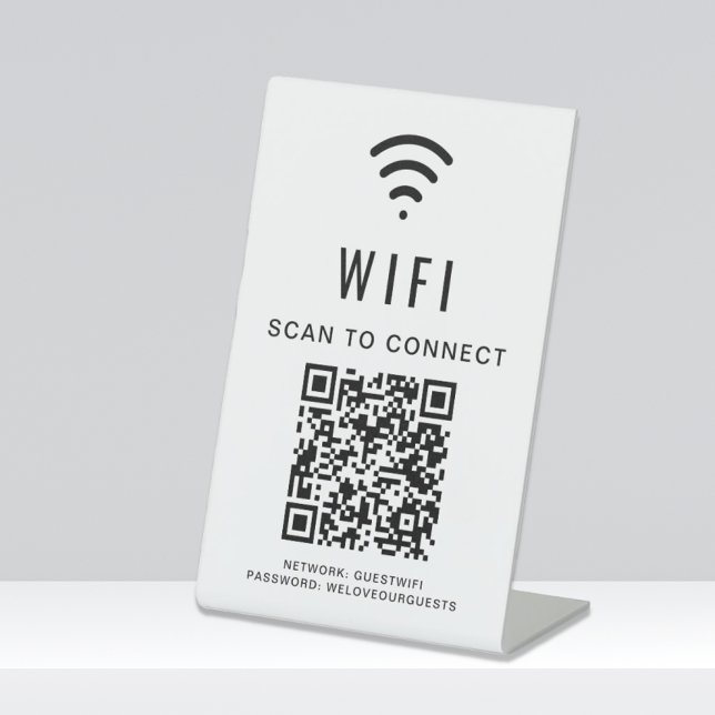 Prüfung des QR-Codes für WiFi-Verbindungen Sockelschild (Von Creator hochgeladen)