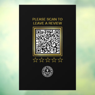 Prüfung von Black Gold QR Code Business-Logos Fensteraufkleber
