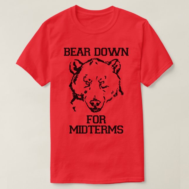 Prüfungen der sonnigen Uni - Halbwertszeit abhalte T-Shirt (Design vorne)