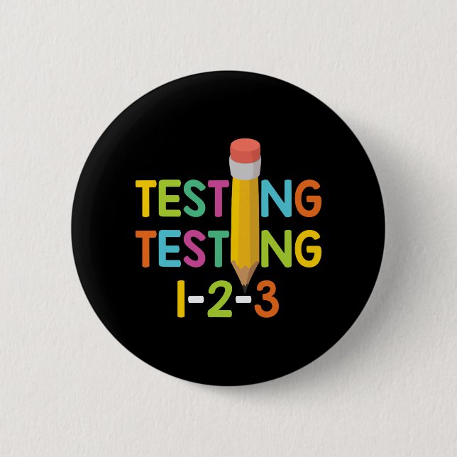 Prüfungen für Tageslehrer 1-2-3 Button (Vorderseite)