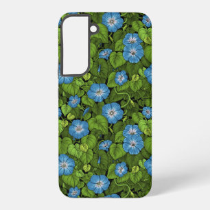 Prunkwinde in Blau und Grün Samsung Galaxy Hülle