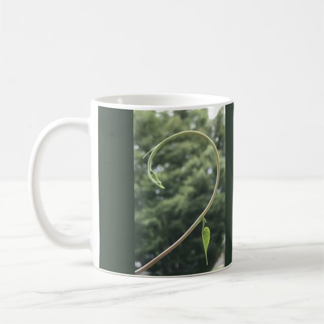 Prunkwinde Ranke und Blatt  Kaffeetasse (Links)