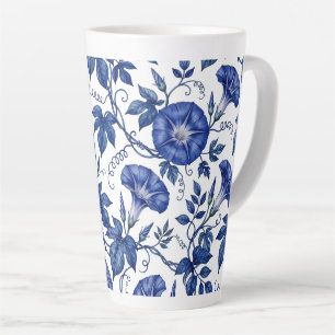 Prunkwinden Kobaltblau Weiß Delft-Stil Milchtasse