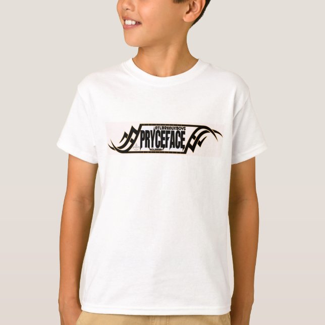 Pryceface Weiß auf Weiß T-Shirt (Vorderseite)
