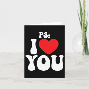 Ps I Love You Tag Purpur Lustig Valentine Passend  Karte