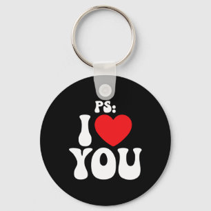 Ps I Love You Tag Purpur Lustig Valentine Passend Schlüsselanhänger