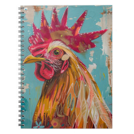 PS Nature Designs, Schönes BoHo-Rooster-Notebook Notizblock
