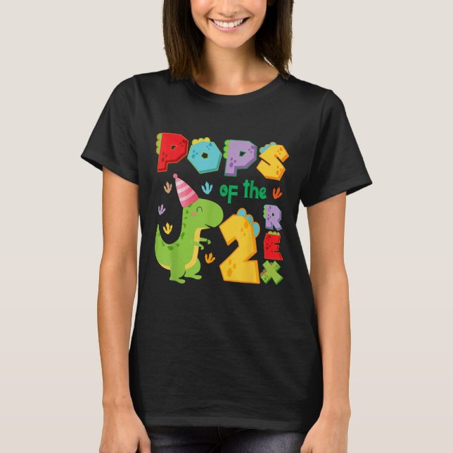 Ps Of The Two Rex 2nd Birthday Boy Dinosaur T-rex  T-Shirt (Vorderseite)