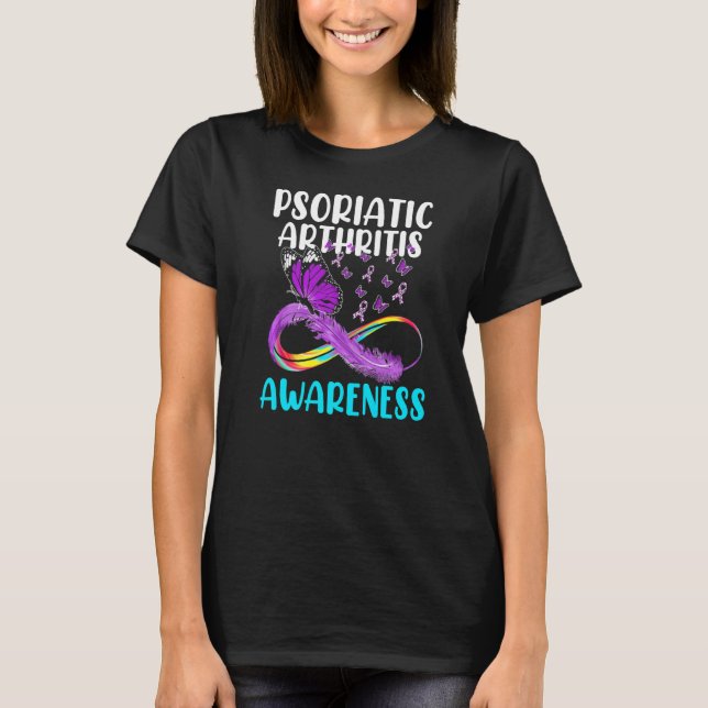 Psa Psoriasis Arthritis Gesunde Krieger Bewusstsei T-Shirt (Vorderseite)