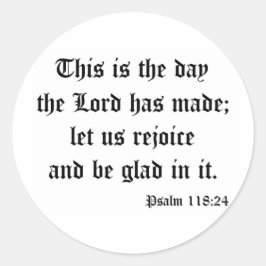 Psalm118:24 Runder Aufkleber