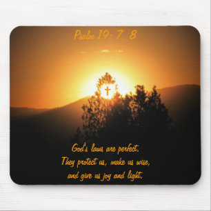 Psalm19: 7, 8 Gottes Gesetze sind vollkommen Mousepad