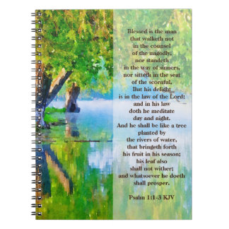 Psalm1:1-3 Gesegnet ist der Mann Christlich Notizblock