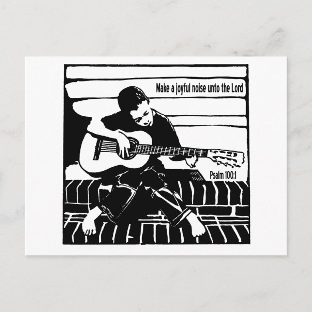 Psalm 100:1 postkarte (Vorderseite)