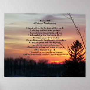 Psalm 100 A Psalm des Erntedanks Poster