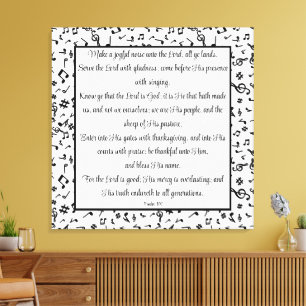 Psalm 100 leinwanddruck