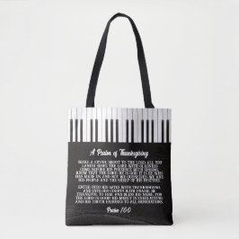 Psalm 100 mit dem Bild des Klavierschlüssels - Sch Tasche