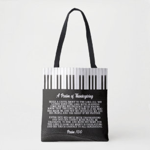 Psalm 100 mit dem Bild des Klavierschlüssels - Sch Tasche