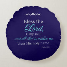 Psalm 103:1 Bibelvers Kissen mit individuellem chr