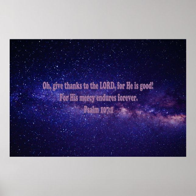 Psalm 107:1 poster (Vorne)