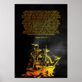 Psalm 107:23-30 Bibelverse Poster