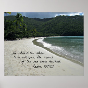 Psalm 107:29 Er stillte den Sturm... Poster
