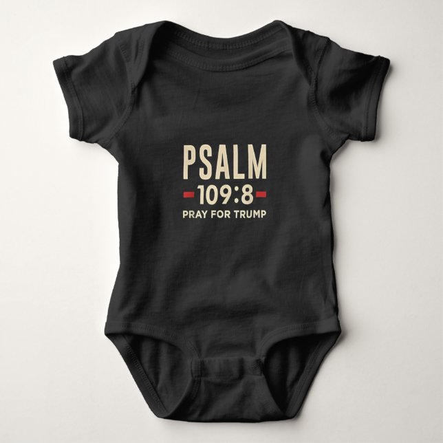 Psalm 109:8 Gebet für Trump Religionseröffnung Baby Strampler (Vorderseite)