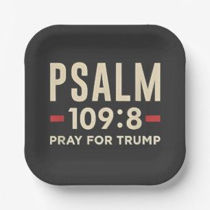 Psalm 109:8 Gebet für Trump Religionseröffnung Pappteller