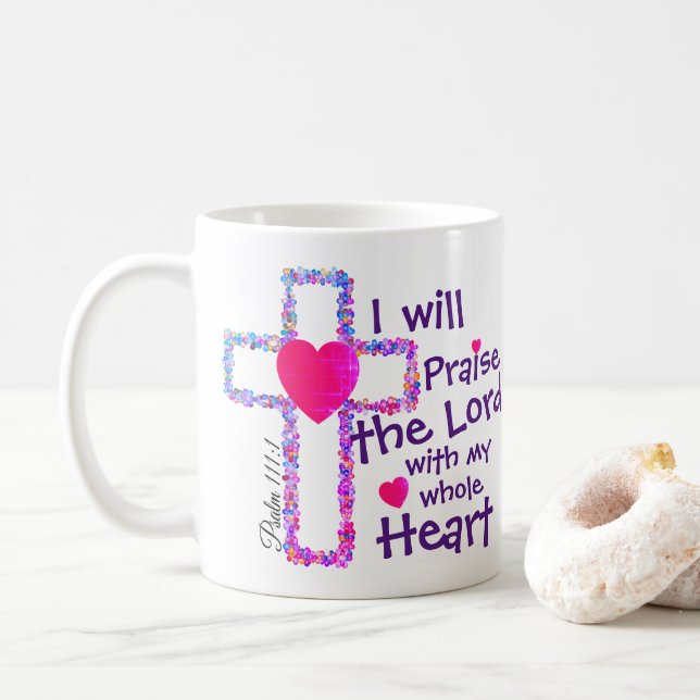 Psalm 111,1 kaffeetasse (Mit Donut)