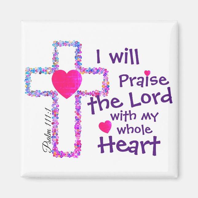 Psalm 111,1 magnet (Vorne)