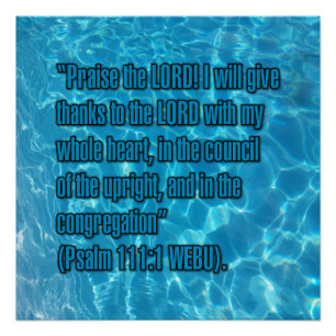 Psalm 111:1 WEBU Poster